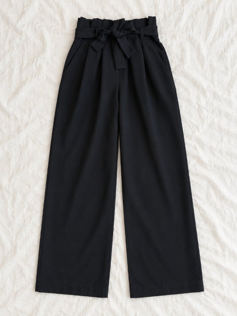 COS Black High-Waisted Wide-Leg Trousers β Size 6